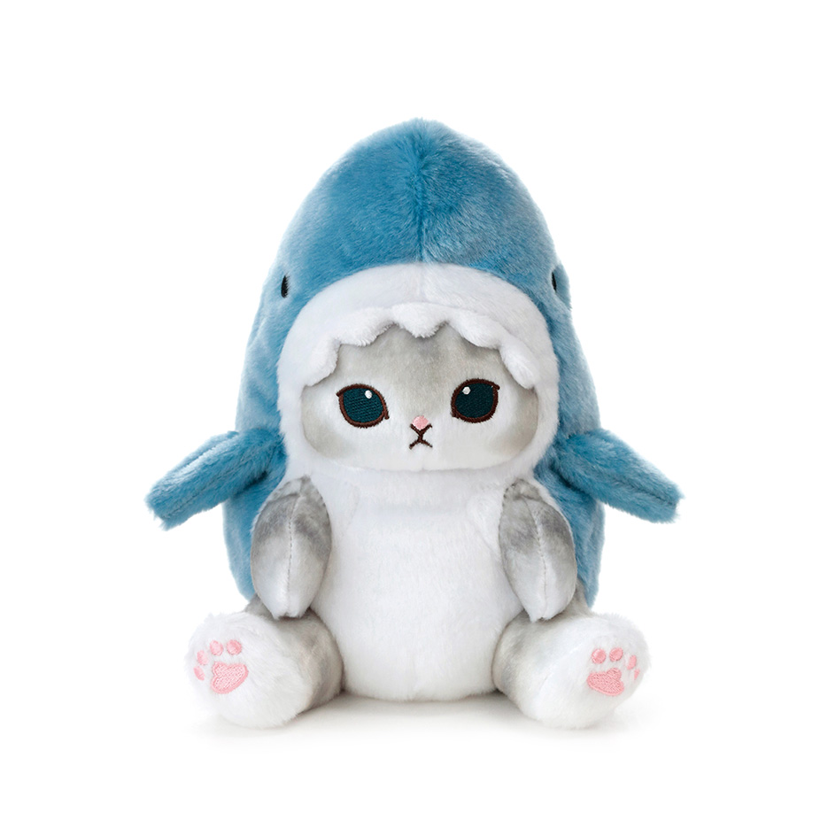 ぽてたまぬいぐるみ　サメにゃん　グレー