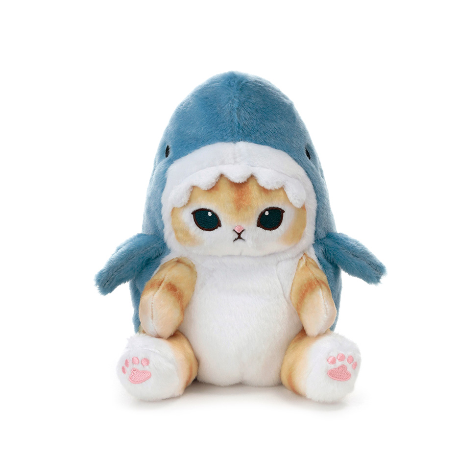 ぽてたまぬいぐるみ　サメにゃん　ベージュ